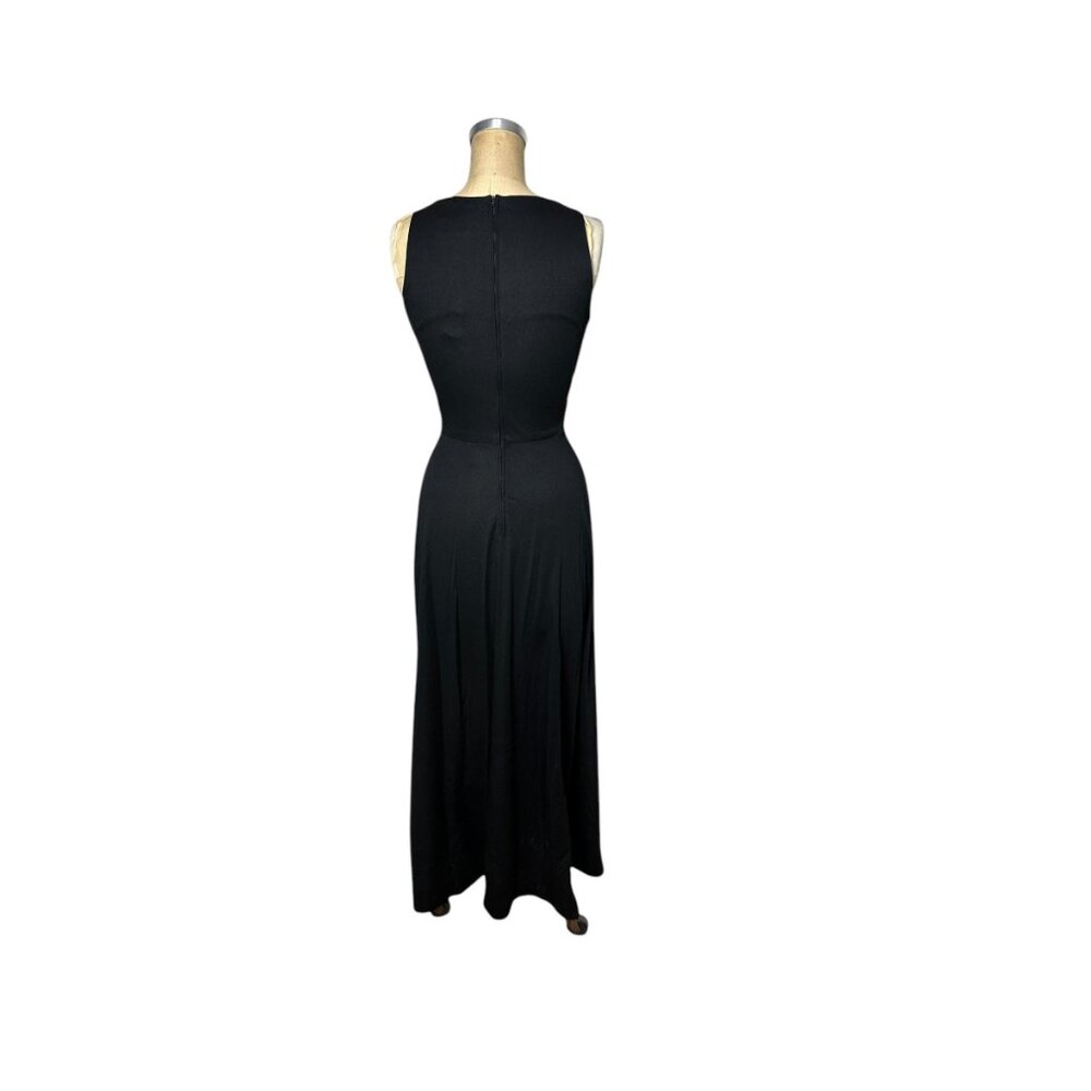 1960s 70s mod maxi dress with geo panel waist Size S/M - Picture 2 of 8